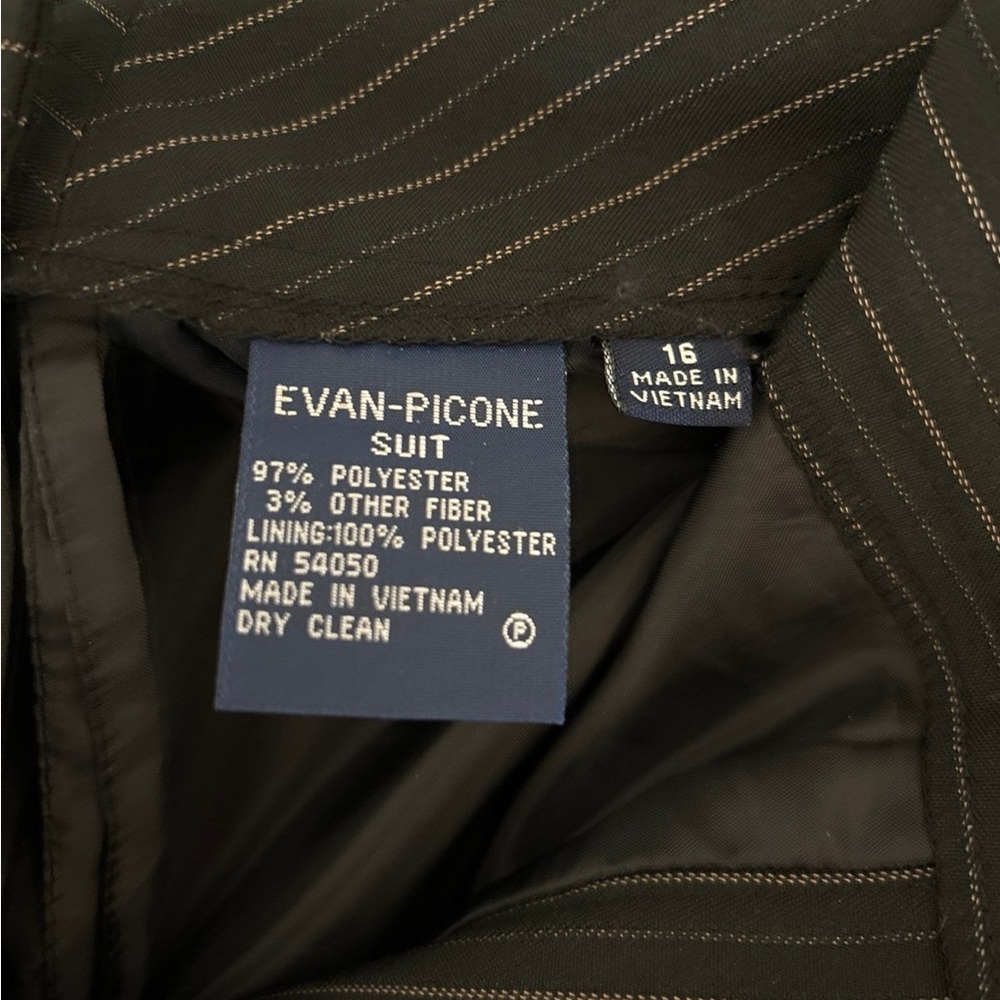 Evan Picone Black Pantsuit Professional Tailored Design - Picture 10 of 10